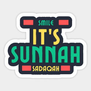 Smile it's Sunnah & Sadaqah Sticker